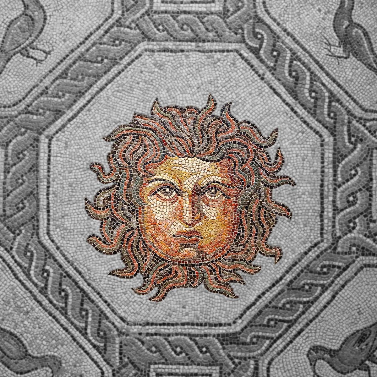 mosaico casa de los pájaros Itálica